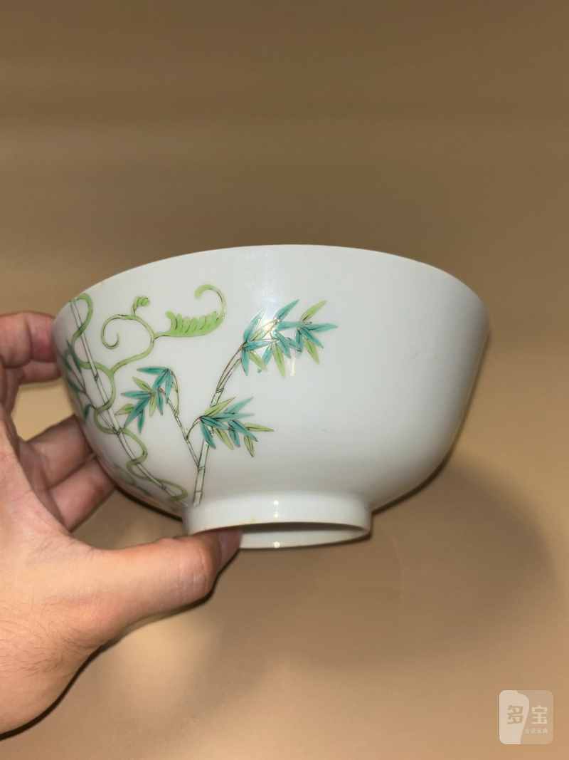 清光绪 粉彩瓜瓞绵绵纹碗 - 图4